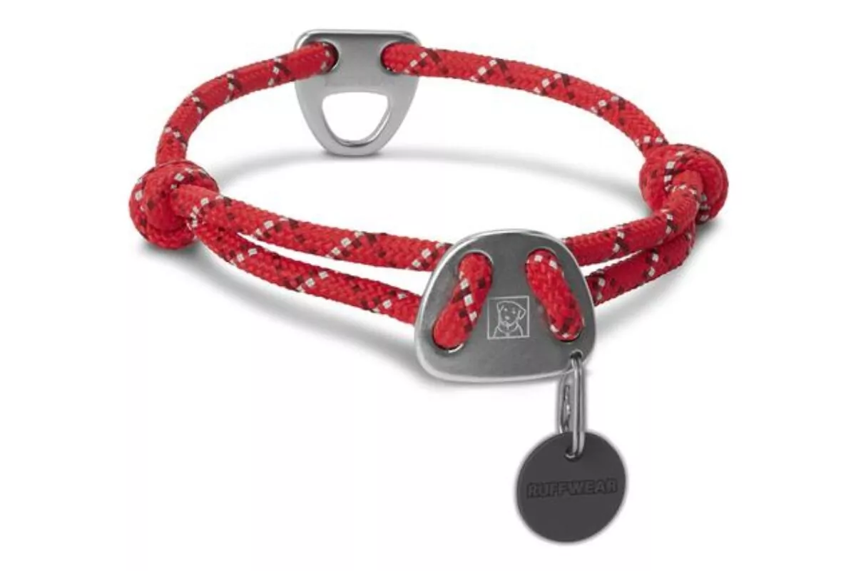 Red rope dog collar