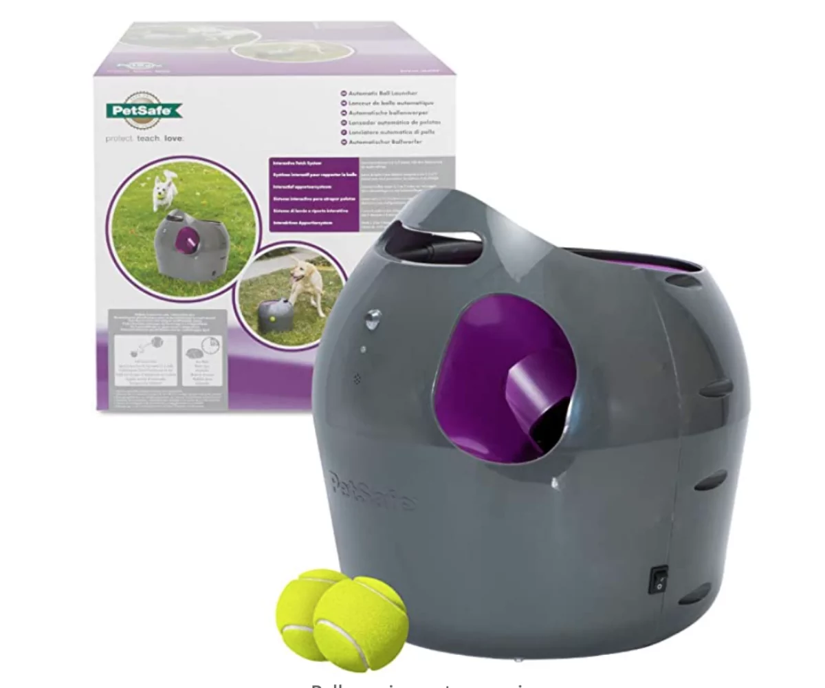 Automatic petsafe dog ball thrower
