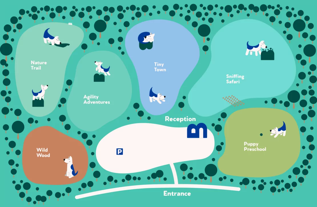 Doggy day care Centre map of Ditchling Brighton