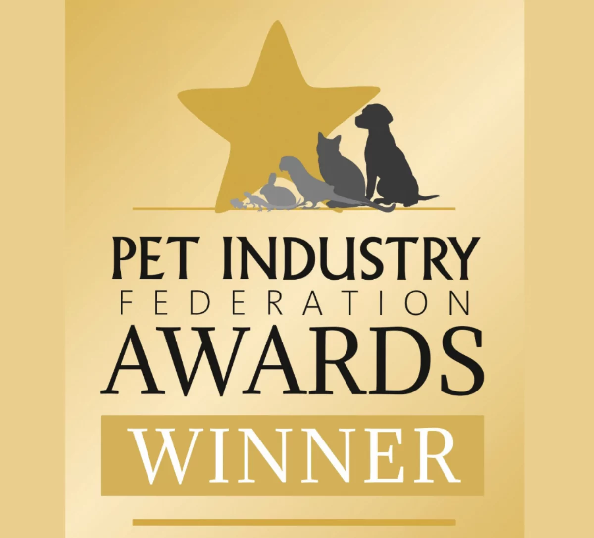 Pet industry federation awards winner logo